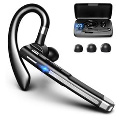 Bluetooth Headset, Bluetooth Wireless Earpiece with mic Trucker Headset for Phone Case Office Phones with Built-in Microphone Manos Libres Noise Cance