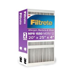 3m Filtrete 20x25x4 AC Furnace Air Filter 2pack