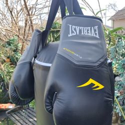 Aparato  con su costal y pera  para box  también incluye los guantes está semi nuevo  todo