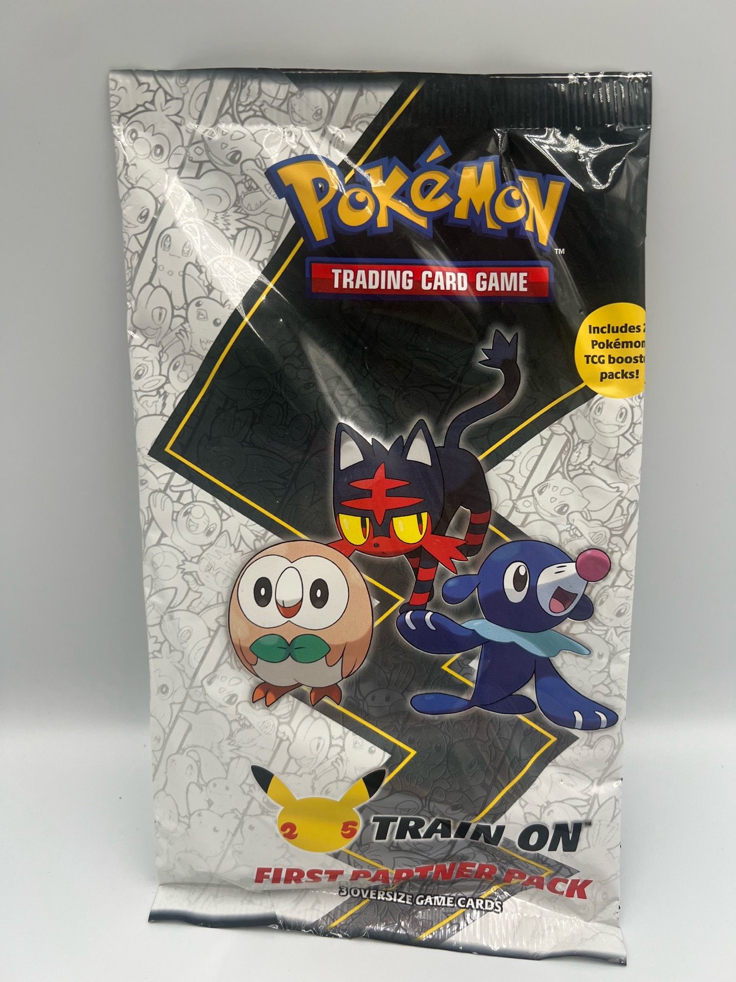 Pokémon TCG First Partner Pack (Alola) 3 Oversize Cards + 2 Booster Packs Sealed
