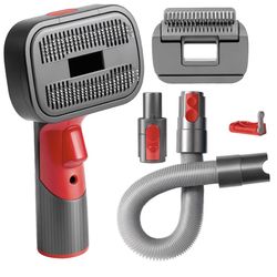 Brand New 2-in-1 Pet Grooming Kit Compatible with Dyson V7 V8 V10 V11 V15 Vacuum,Dog Hair Vacuum Attachment Removes Loose Hair, Dander, Undercoat & Ta