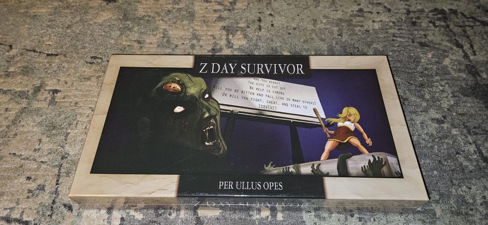 Z DAY SURVIVOR Zombie Board Game 2010 'Per Ulles Opes' Brand New Factory Sealed!