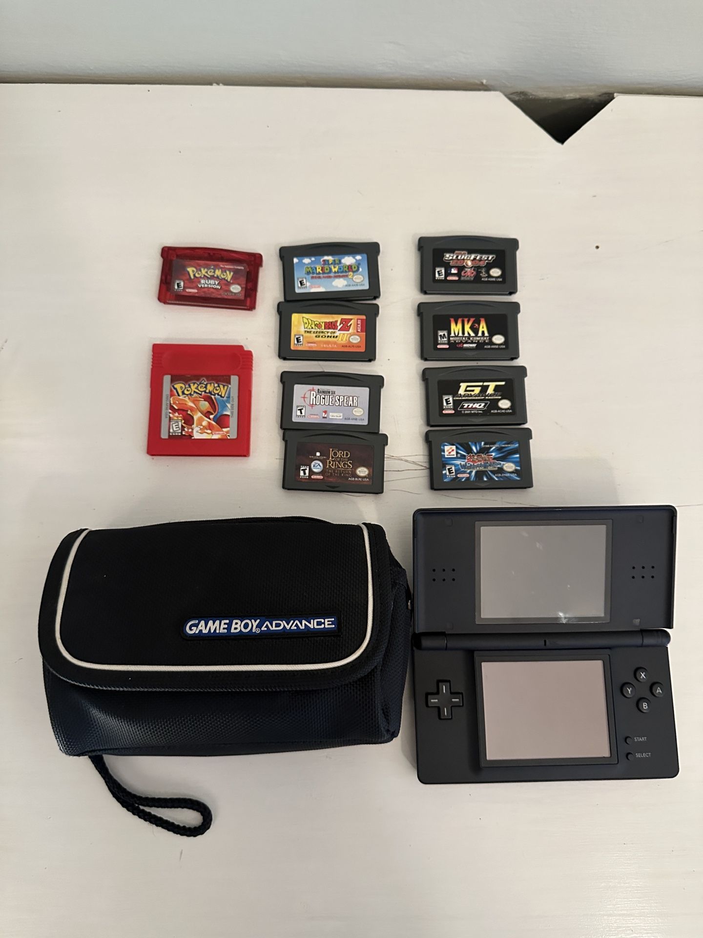 Game Boy DS with Games and Case