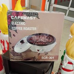 Cafemasy SCR-300 White Black  Electric Coffee Roaster Machine Open Box