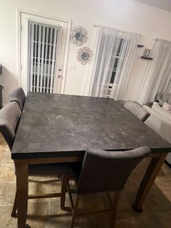 6-Piece Counter-Height Dining Set – Table, 4 Chairs & Bench - $300 OBO