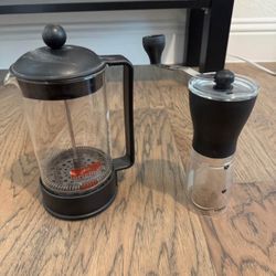 Bodum 4 cups French press & manual coffee grinder