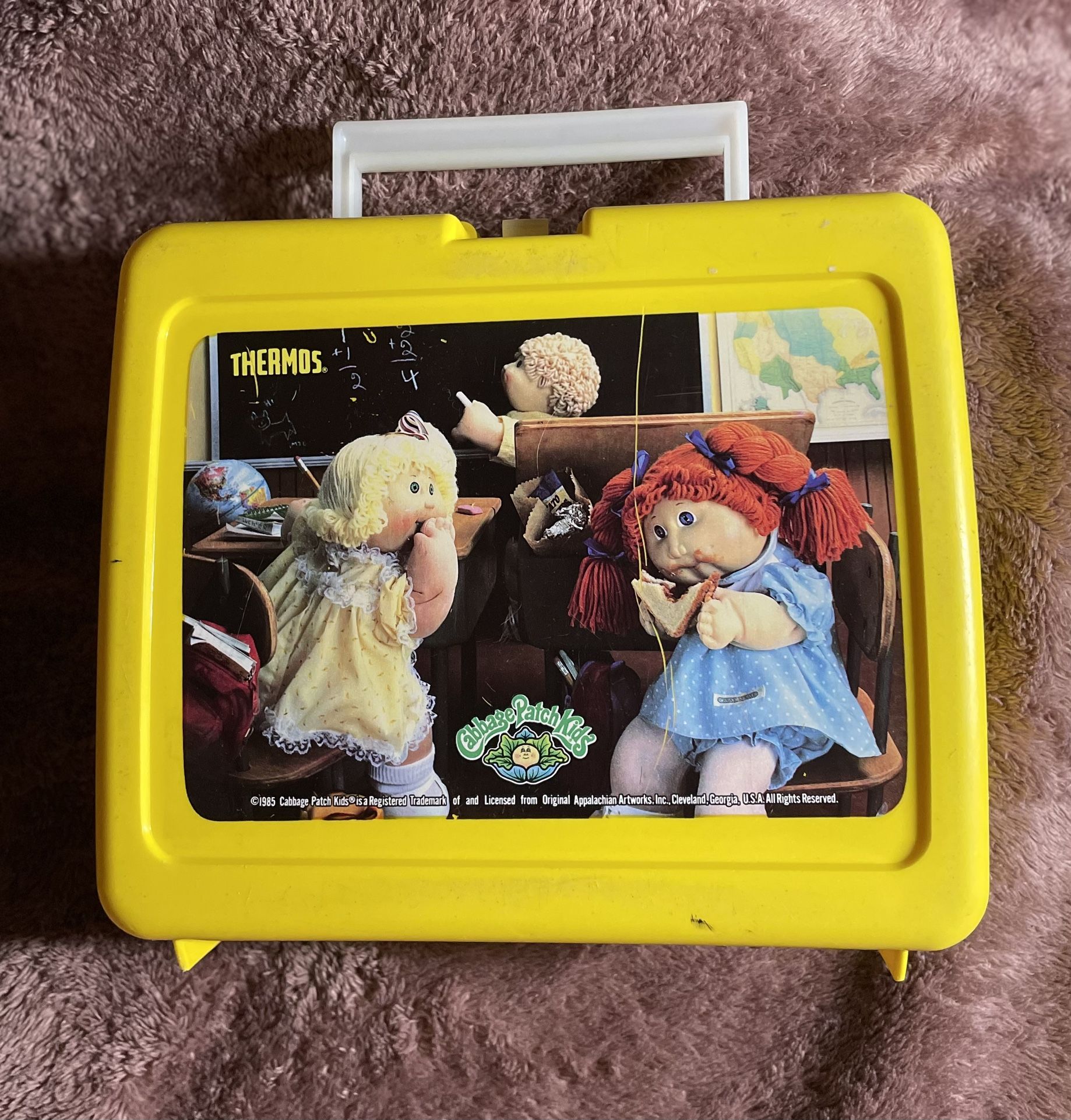 Vintage 1985 Thermos Cabbage Patch Kids Plastic Lunchbox