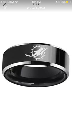 Miami Dolphins Black Ring