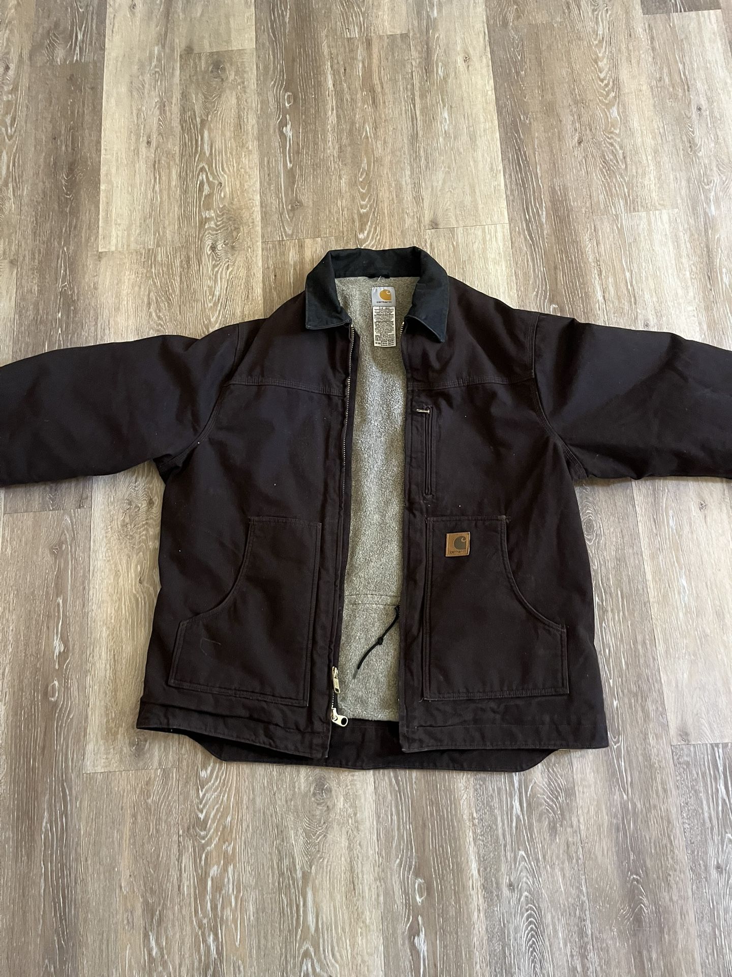 Carhartt Heavyweight Jacket. Washed Brown, Size Xl