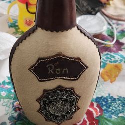 Whiskeyempty  Bottle Cow Fur Leather Cover