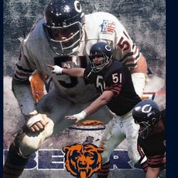 Chicago Bears Dick Butkus Lithograph 