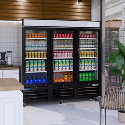Brand New NSF Polarman 72 Cuft Three Glass Door Display Cooler Best for Restaurant,Hotel– Delivery available,1 year Warranty, Fresh in the Box