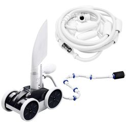 Upgrade Pool Pressure Side Sweeper – Professional Pool Cleaner for Efficient Swimming Pool Cleaning, Stable 4-Wheel Structure Design
