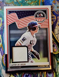 Slater De Brun USA Baseball Game Used Patch