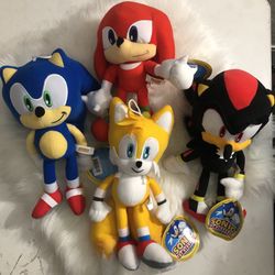 NEW Sega Sonic The Hedgehog Set Plush