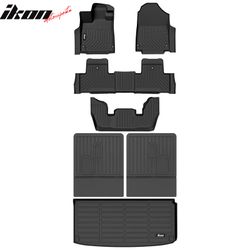 Fits 2022-2026 Acura MDX TPE All Weather Waterproof 3D Backrest + Floor + Trunk Mats