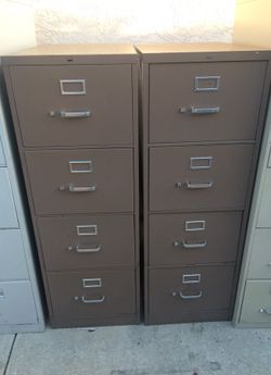 Twin filing cabinets