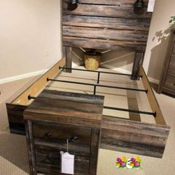 📣Dark Brown 7 Piece Drystan Queen Bedroom Set ✅ In Stock 💥 Delivery Available 💯