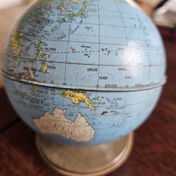 Vintage Mini Globe Child's Coin Bank 