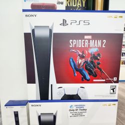 Sony Playstation PS5 Spider Man 2New in box $1 down today rest in payments NO CREDIT CHECK