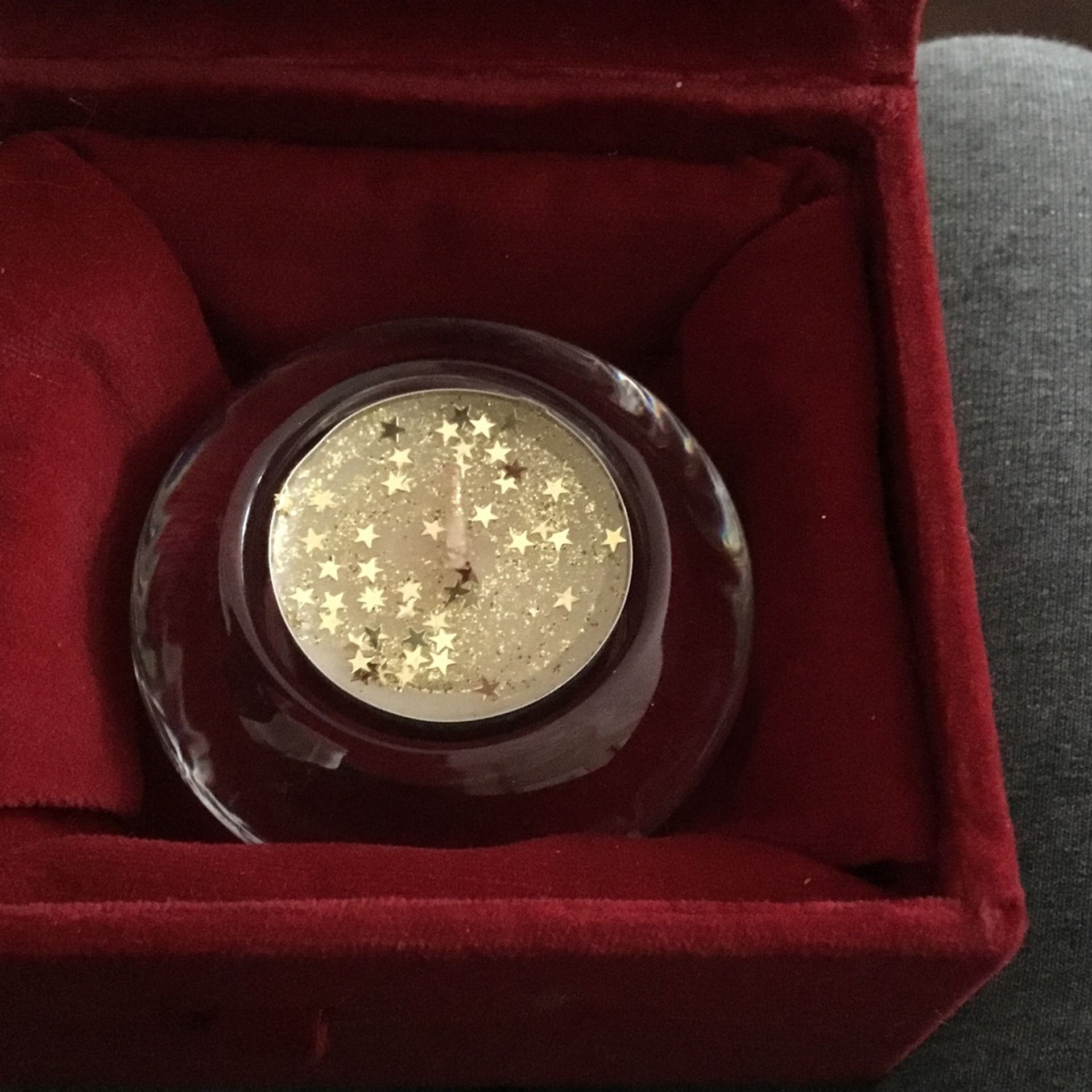Small Glass Votive w/Velvet Gift Box