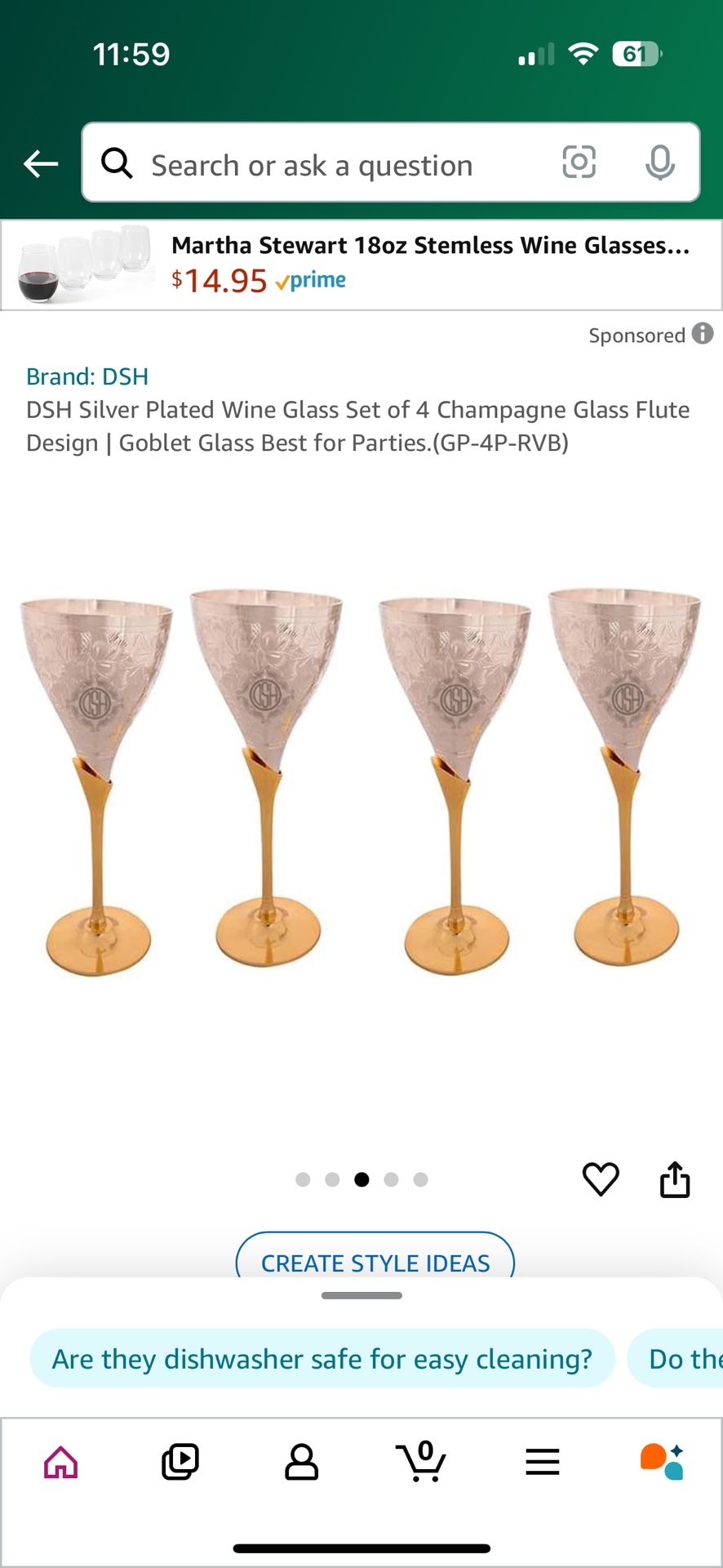 Beautiful Silver Plated Wine Glass/ Champagne