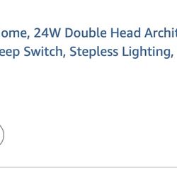 Brightown LED Desk Lamp For Office Home, 24W Double Head Architect Desk Lamp with Clamp, Remote Control, Hand Sweep Switch, Stepless Lighting-$55.99