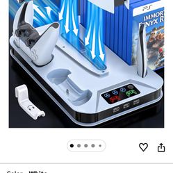 PS5 / PS5 Slim Cooling Station with Controller Charging Station for Disc/Digital, With 3 USB hubs
