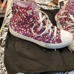 Girls Floral Converse Shoes