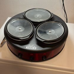 Mega chef Triple 1.5 Q Crockpot Slow Cooker