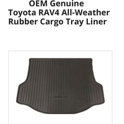 Genuine OEM All-Weather Rubber Cargo Tray Liner for a 2013-2018 Toyota RAV4