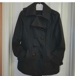 Apt. 9 Women's Peacoat charcoal gray  size large