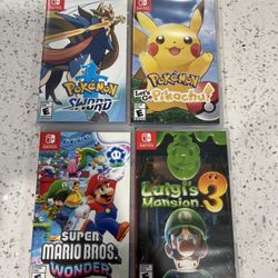 Nintendo Switch Games Pokemon And Mario Games With More In The Description 