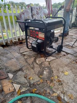 A 10 horsepower Coleman 5000 generator