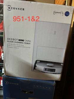 ECOVACS DEEBOT TEO OMNI Robot Vacuum and Mop Combo, Auto Self-Emptying, Auto Mop Cleaning, Hot Air Drying, 6000Pa Suction, OZMO TURBO Deep Mopping wit