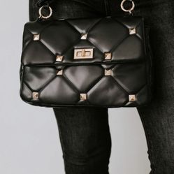 INC Black Double Chain Strap Purse