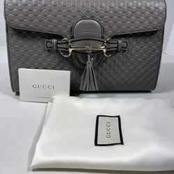 NEW AUTHENTIC GUCCI GG LEATHER SHOULDER BAG WITH CHAIN