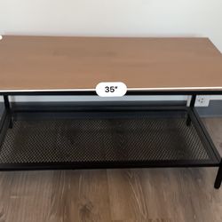 Excellent Condition Metal and Wood Coffee Table Light Weight But Sturdy