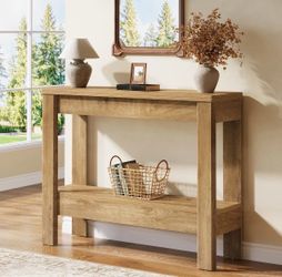 Brand New 2-Tier Rustic Wood Console Table