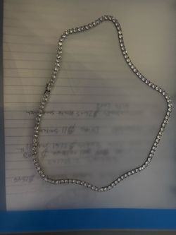 White gold tennis necklace