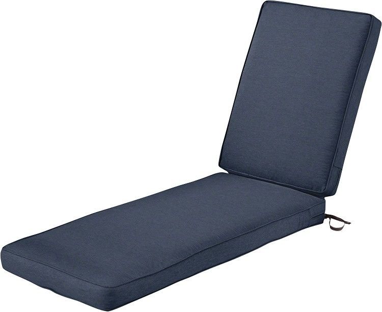 NEW FadeSafe Water-Resistant Patio Chaise Lounge Cushion and Cover Set, Outdoor Seat Cushions