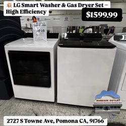 💥 LG Smart Washer & Gas Dryer Set – High Efficiency – $1599.99 (Open Box) 💥