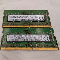 Laptop Ram 2 8GB Sticks. 