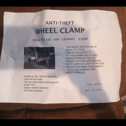 Anti-theft Wheel Clamp 