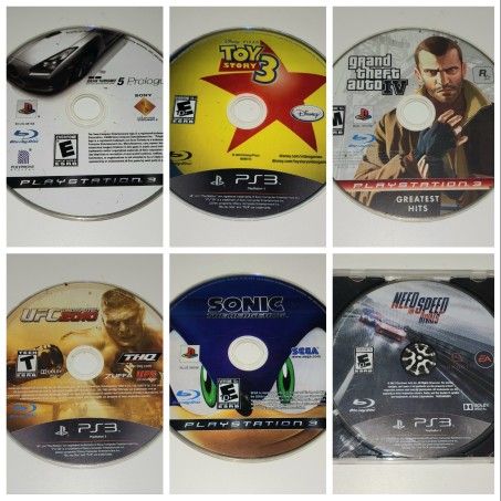 lot of assorted Playstation 3 PS3 video games including Sonic the Hedgehog, Need for Speed Rivals, etc.