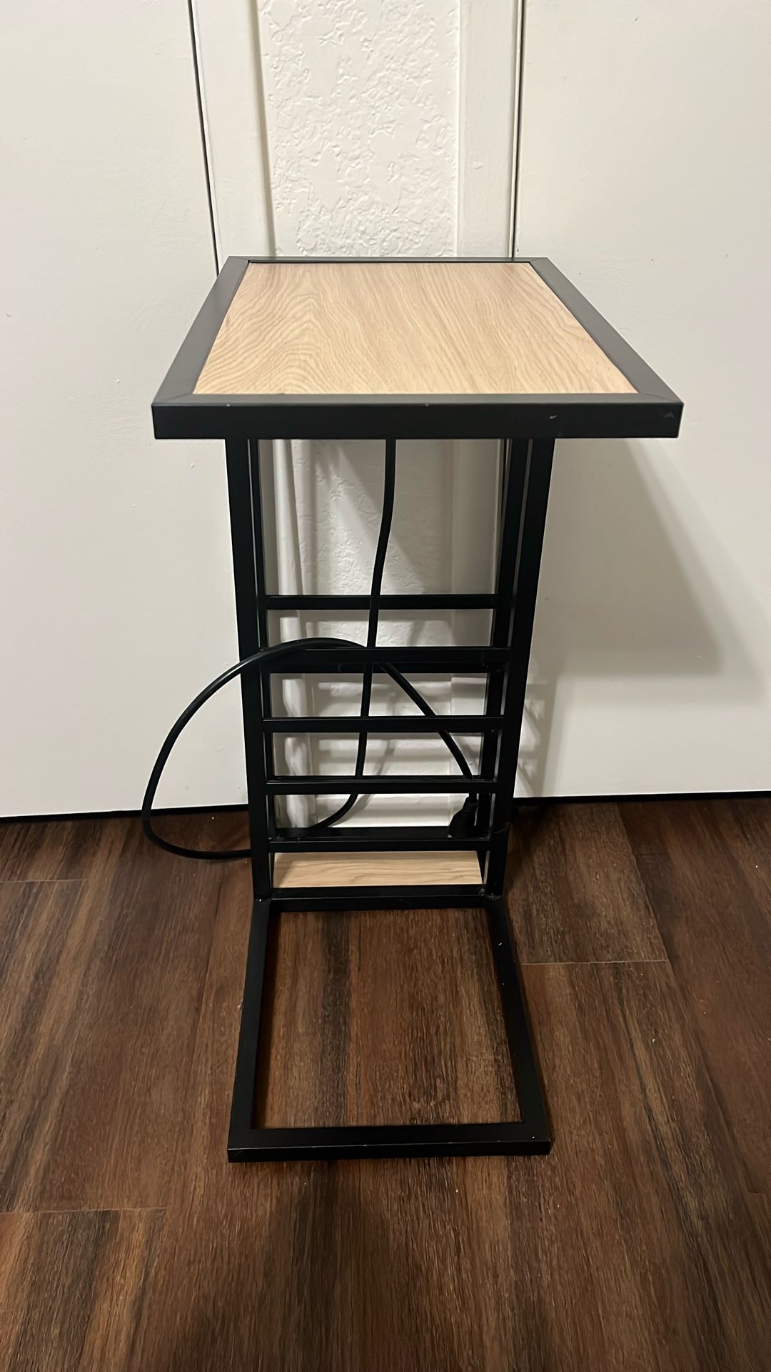 Side Table With Charging Ports And Outlet