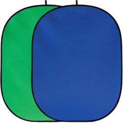 2 in 1 Green Screen Blue Screen Collapsible Backdrop (Double Aided) 5’ x 7’