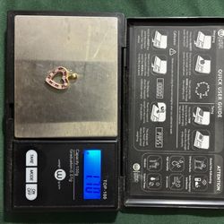 14k Heart Pendant With Diamonds And Rubys.Please Read Description