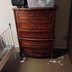 Antique Chest Of Drawers Real Wood