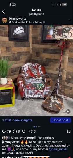 Custom graffiti chair (Art piece)